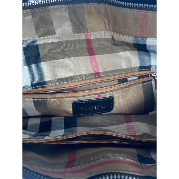 Vintage BURBERRY NICKIE Large Landscape Supernova/Black Check Tote Bag Canvas - Picture 11 of 13